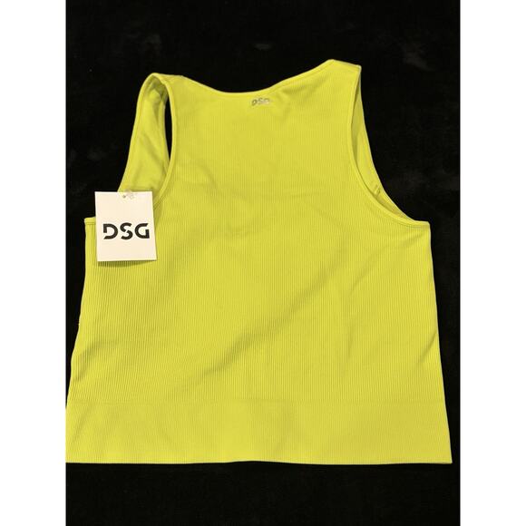 DSG Women's S Momentum Seamless Smoked Lime Cropped Tank Top New With Tags - Picture 2 of 3